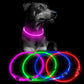 Light up Dog Collars - Waterproof LED Dog Collar, Glow in the Dark Pet Collars, TPU Cuttable Lighted Puppy Collar Lights for Small Medium Large Dogs (Pink)